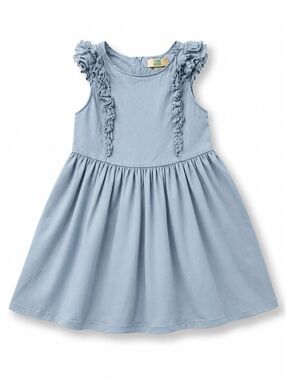 Pique Nique Girls Blue Ruffle Dress Size 8